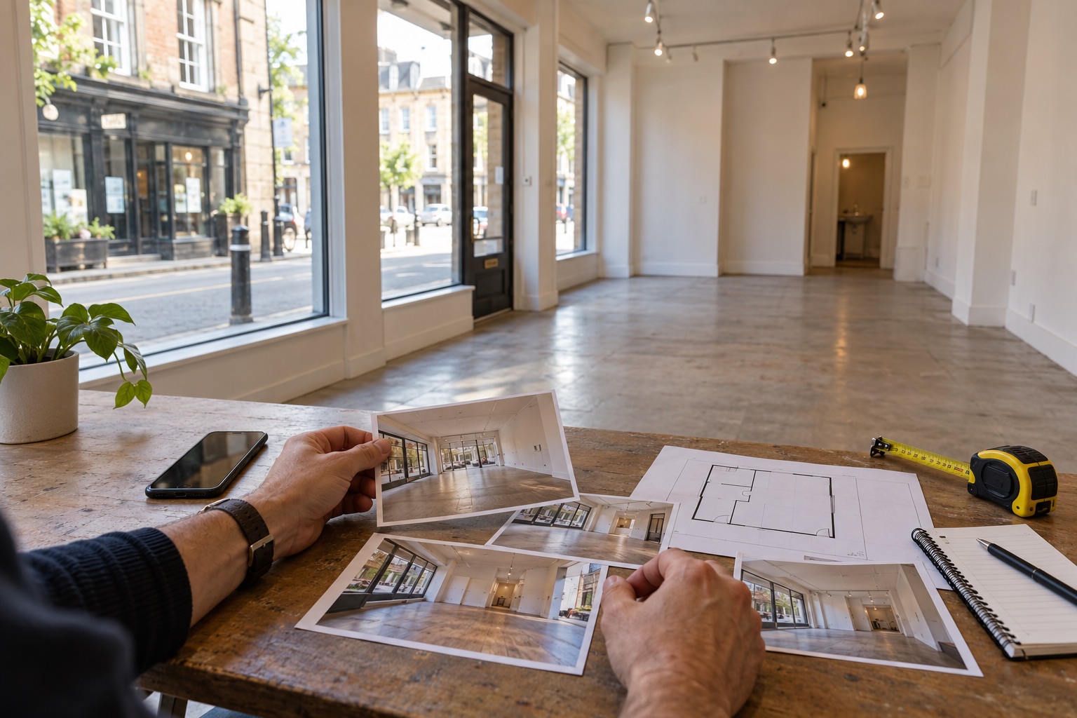 A commercial property owner preparing an empty retail unit